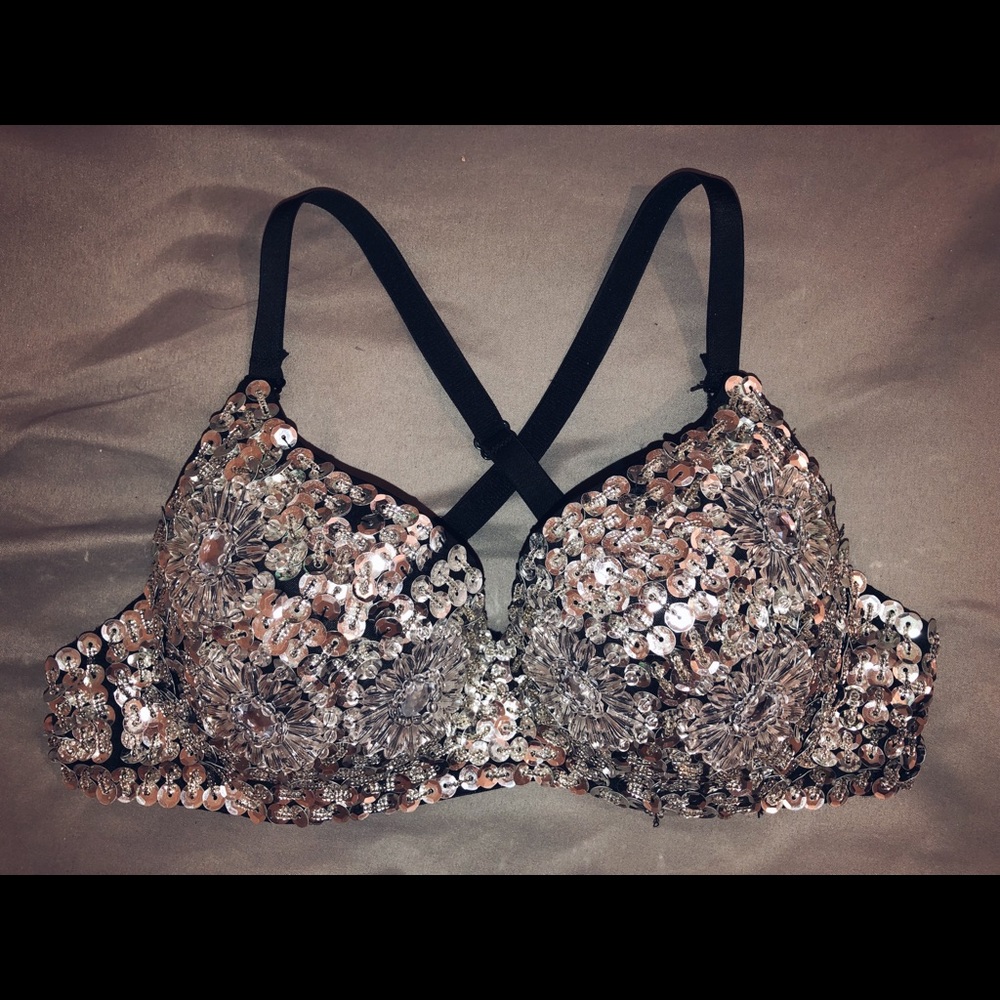 Diamond/Sequin Rave Bra ✨